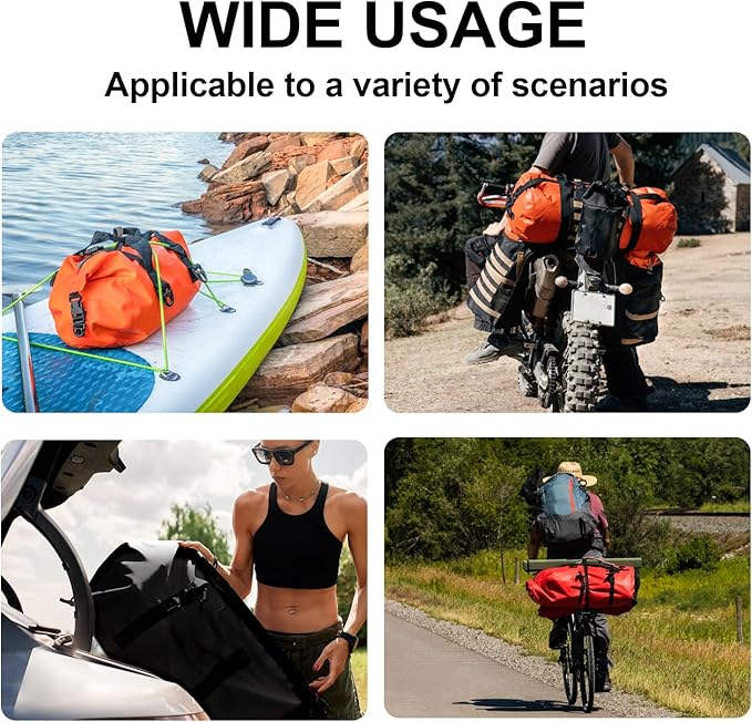 Buffalo Gear Waterproof Duffle Bag 40L 60L 80L Roll-top Dry Bag Heavy Duty Waterproof Duffel Travel Bag for Kayaking Rafting Boating Fishing Camping