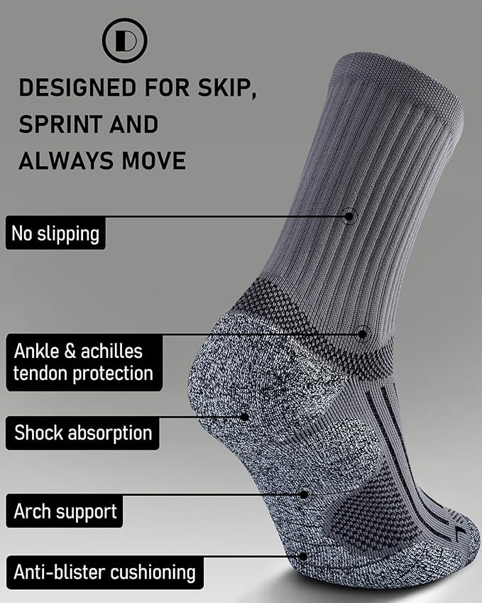 Elite Cushioned Compression Mid-crew Socks 4-Pack for Youth Women Men