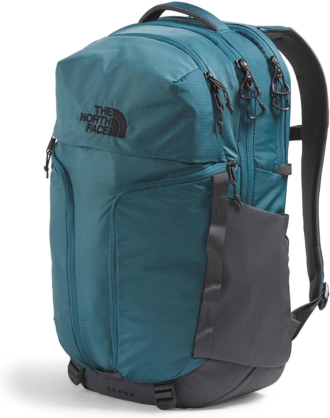 THE NORTH FACE Surge Commuter Laptop Backpack | Daypack with Water Repellent Finish, 16" Laptop Sleeve, Reflective Details, Space/Anthracite Grey, One Size