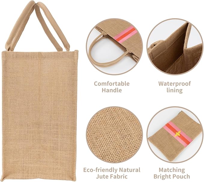 Large Beach Bag Jute Woven Tote