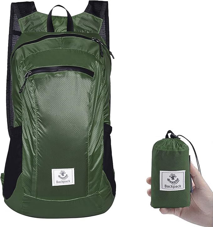 4Monster Hiking Daypack,Water Resistant Lightweight Packable Backpack for Travel Camping Outdoor