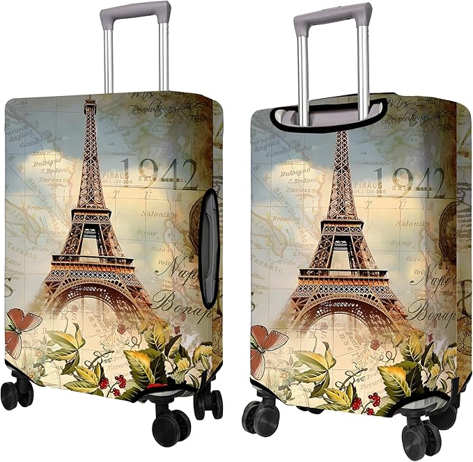 Travel Luggage Cover Suitcase Protector Fits 18-32 Inch Wheel Covers PatternedTravel Related Items Flower Luggage Protector Elastic M