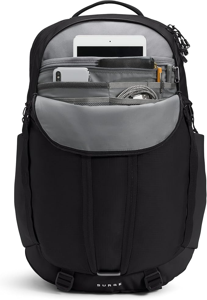 The North Face Surge Commuter Laptop Backpack, TNF Black/TNF Black, One Size