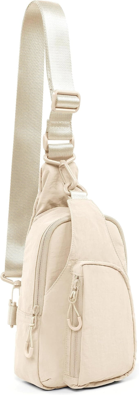 ODODOS Daily Sling Bag with Adjustable Straps Crossbody Chest Bag Lightweight Small Backpack for Casual Traveling Hiking