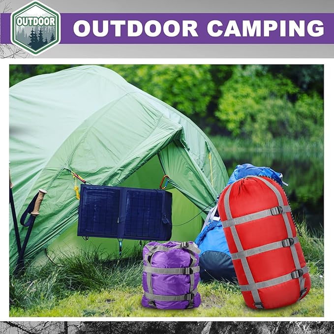 5 Pack Compression Stuff Sack 5 Assorted Size Sleeping Bag Stuff Sack Ultralight Sleeping Bag Cover Space Saving Gear for Travel Outdoor Camping Hiking Backpacking