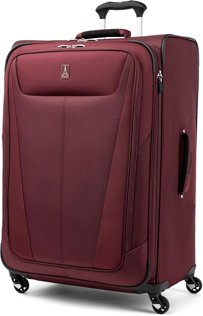 Travelpro Maxlite 5 Softside Expandable Checked Luggage with Spinner Wheels, Lightweight, 29-Inch — Burgundy