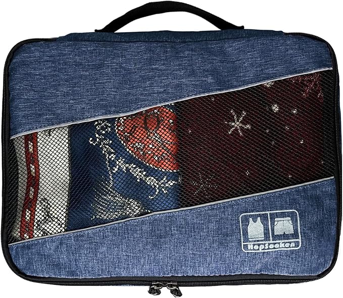 5 Set Packing Cubes for Travel Large Suitcase Luggage Organizer Bags Travel Accessories Vacation 4 Cubes 1 Laundry Pouch Bag