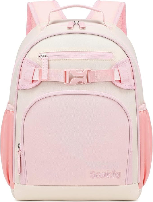 Lightweight Small Backpack for Kids Kindergarten Preschool Backpacks for Girls Ages 2-4-6 (Pink Cream)