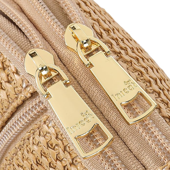Haytijoe Summer Straw Purse Small Sling Bag RFID Blocking Crossbody Bags for Women Beach Raffia Bags Fanny Packs