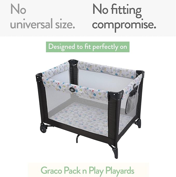 Pack and Play Sheets Fitted – Compatible with Graco Pack n Play Playard Crib and Other 27 x 39 Inch Playpen Mattress – Snuggly Soft 100% Jersey Cotton – Beige + Rusty Brown – 2 Pack