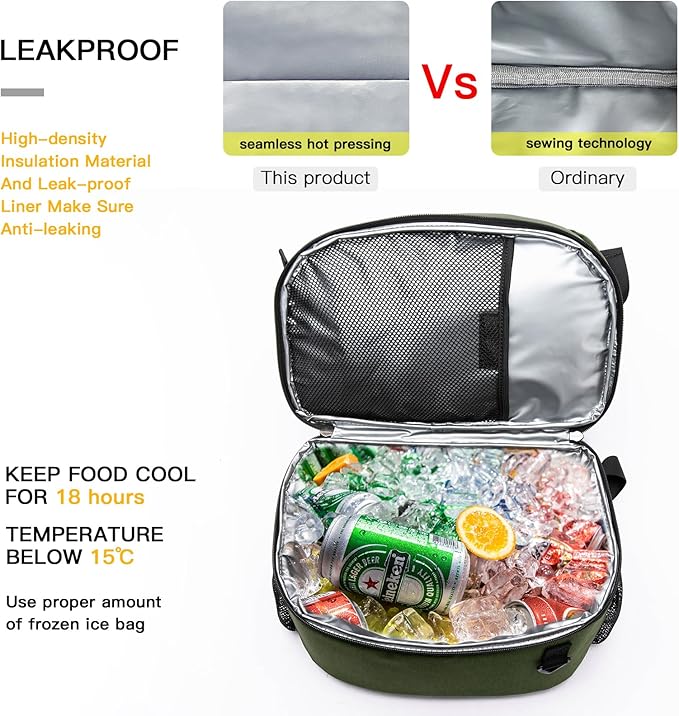 TUGUAN Insulated Cooler Backpack 38 Cans Double Deck Leakproof Lightweight Soft Lunch Backpack Small Cooler Bag Beach Picnic
