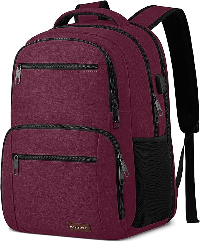 Backpack for Girls Women, School Backpack for Teen Boys, Lightweight Casual High School Bookbag, Daily-use Travel Laptop Backpack with USB Charging Port Fits 15.6 Inch Notebook