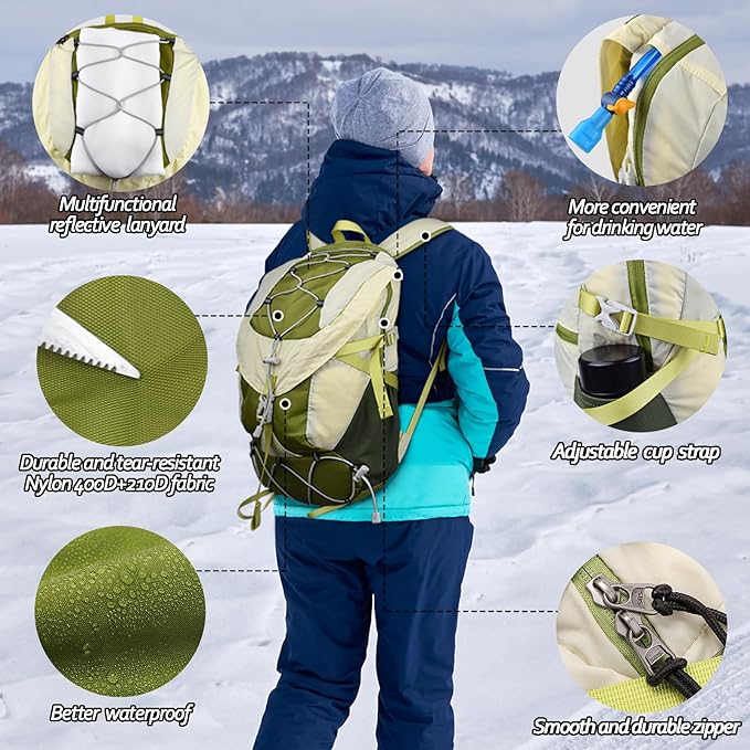 Seektop 20L Ultra Lightweight Waterproof Hiking Backpack Small Outdoor Foldable Day Pack for Women Men