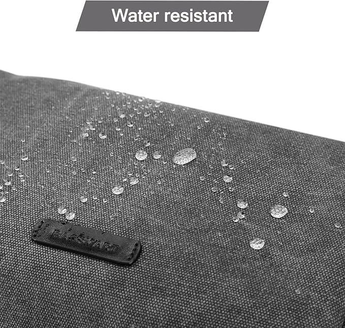 BAGSMART Toiletry Bag for Men, Canvas Travel Toiletry Organizer Dopp Kit Water-resistant Shaving Bag for Toiletries Accessories,Black-Large