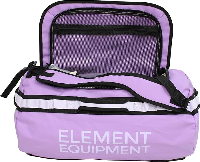 Element Equipment Trailhead Duffel Bag Shoulder Straps Waterproof Violet/Lavendar Large