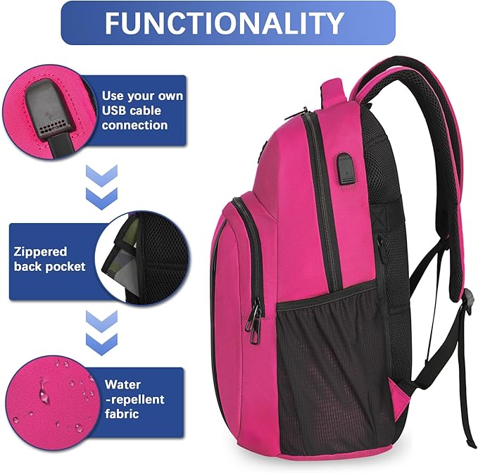 LARIPOP Extra Large Backpack,17.3 Inch Business Laptop backpack for Men Women with USB Charging Port,Water-Resistant Laptopack Weekender Daypack for Work College Computer