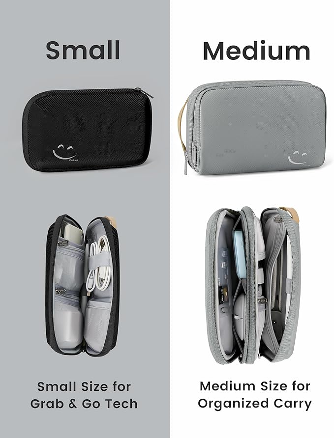 Travelkin Travel Cord Organizer, Small Electronic Organizer Travel Case, Cable Organizer Bag For Cords,Chargers Phone, Sd Card,Usbs
