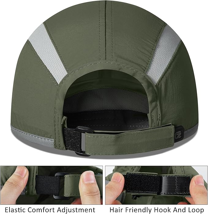 GADIEMKENSD Reflective Folding Outdoor Hat Unstructured Design UPF 50+ Sun Protection Sport Hats for Womens and Mens