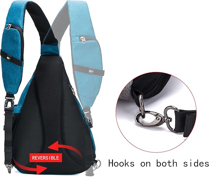 Water-Proof Sling bag/Crossbody Backpack/Shoulder Bag with USB Charging Port for Travel, Hiking, Cycling, Camping