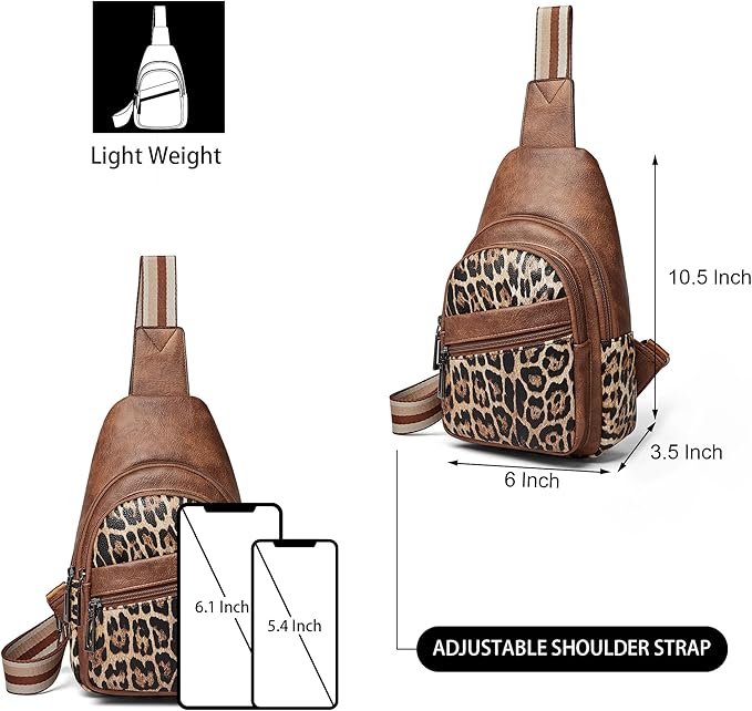 Sling Bag Crossbody Bags for Women Small Cross Body Bag Fanny Packs Chest Sling Purse for Daily Travel Leisure Sport