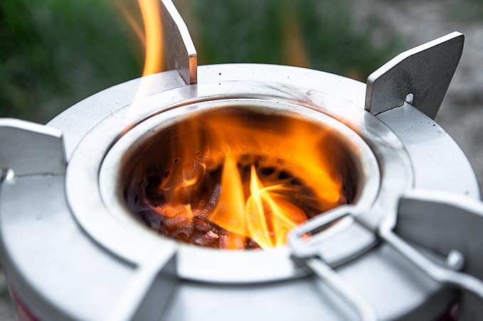 Smokehouse Moto, Ultimate Smokeless Wood-Fired Camping stove for Cooking, Grilling, & Griddling, Perfect for Camping, RVing, & Emergency Preparedness