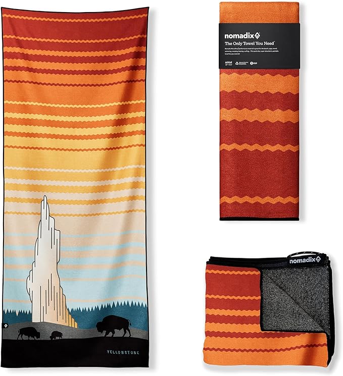 Nomadix Original Towel - Perfect for Beach, Pool, Travel, Camping, Yoga - Made with Recycled Materials - Super Absorbent - Sand Resistant