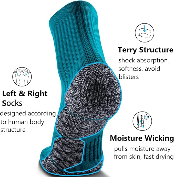 CWVLC Cushioned Compression Sport Quarter Socks for Men Women Youth