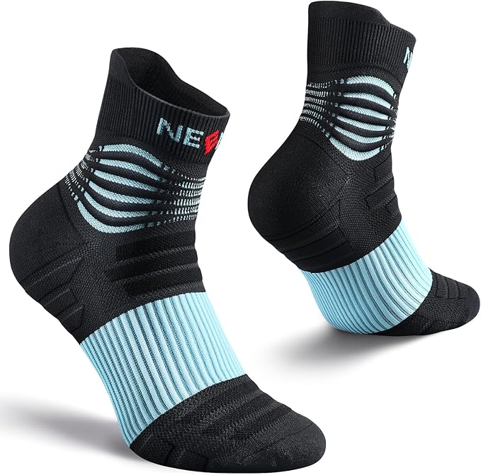 NEENCA Professional Compression Socks, Medical Athletic Ankle Socks for Injury Recovery & Pain Relief, Sports Protection, Circulation —1 Pair, 20-30 mmhg