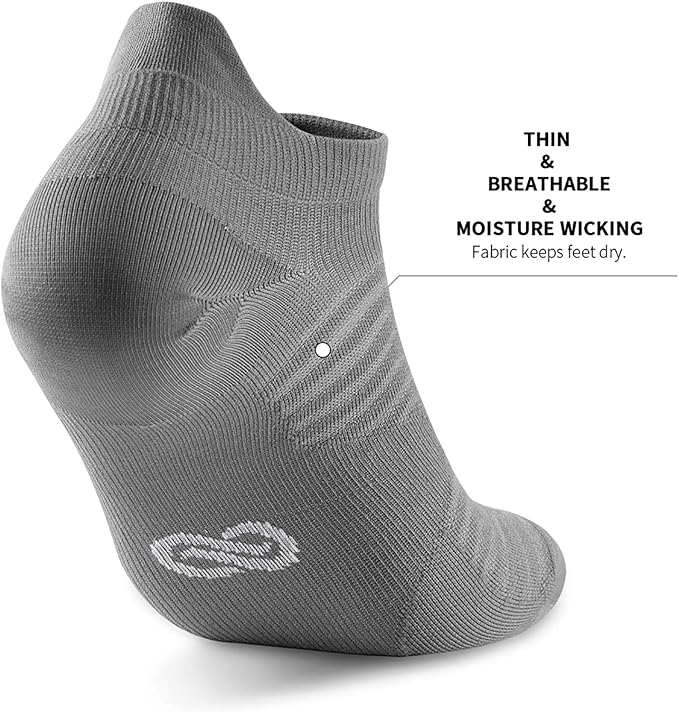 Compression Running Ankle Socks Low Cut(6 Pairs) for Men & Women