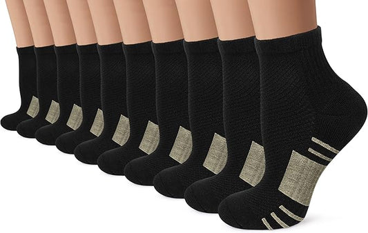 Iseasoo Copper Compression Socks for Men & Women – Plantar Fasciitis Relief, Ankle Support & Circulation – Running & Recovery