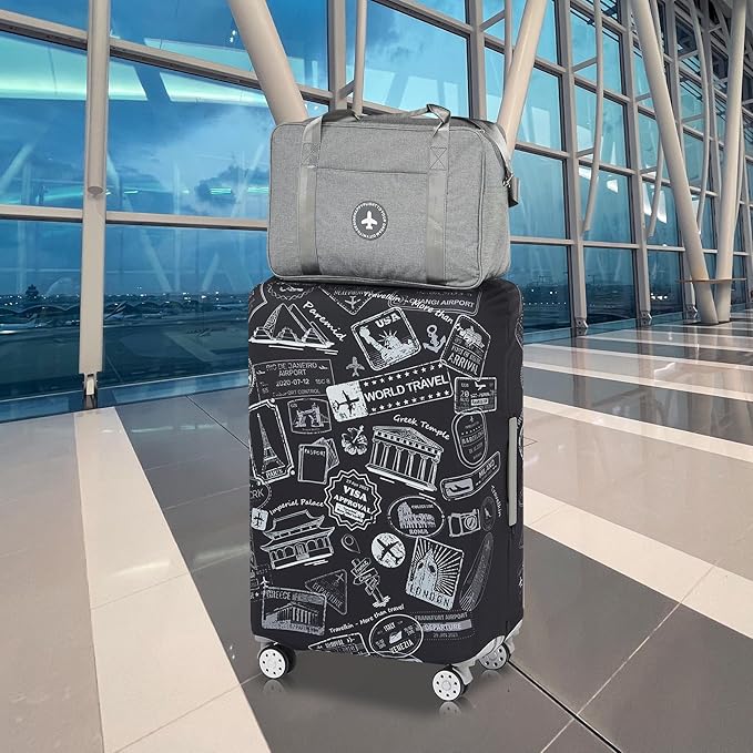 TRAVELKIN more than travel Luggage Covers For Suitcase Tsa Approved,Suitcase Cover Protector Fit 18-32 Inch Luggage