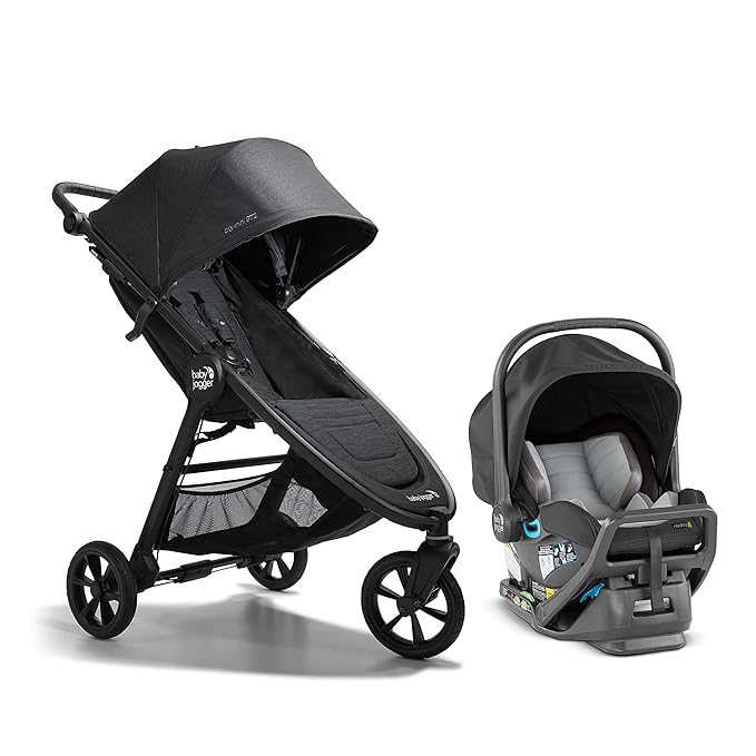 Baby Jogger City Mini GT2 All-Terrain Travel System Includes City GO 2 Infant Car Seat Opulent Black