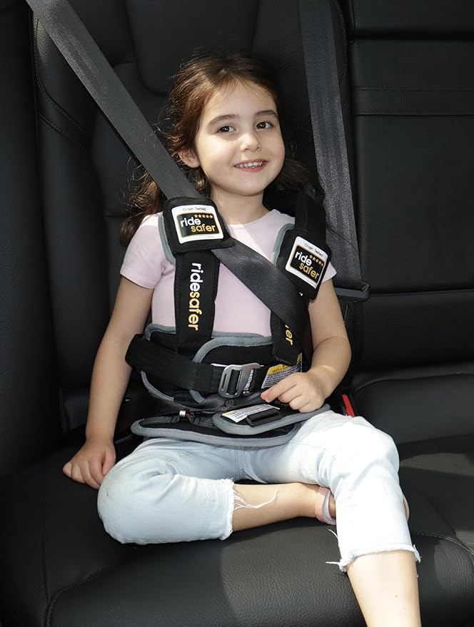 Small Black, Lightweight, Compact, Portable Car Seat - Perfect for Travel and Everyday Child Safety
