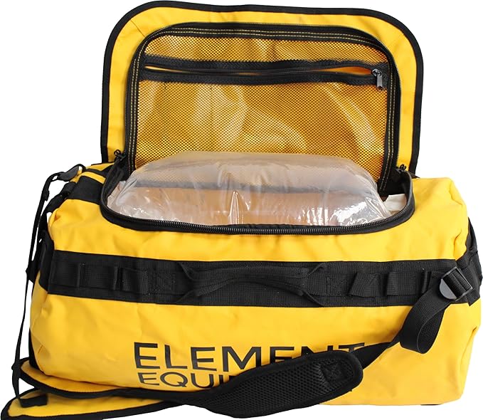 Element Equipment Trailhead Duffel Bag Shoulder Straps Waterproof Yellow Medium