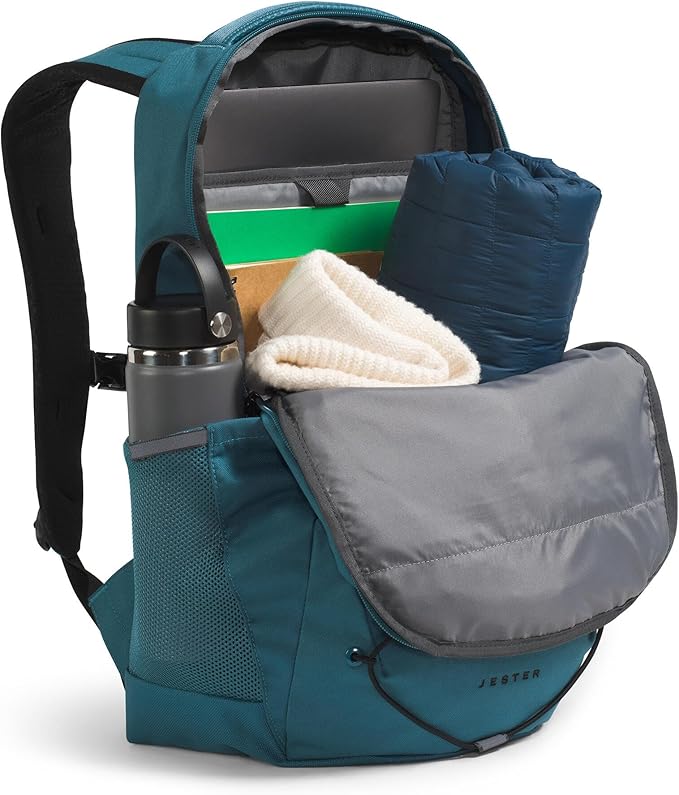 THE NORTH FACE Jester Everyday Laptop Backpack | Commuter Daypack with Water Repellent Finish, 16" Laptop Sleeve, Huge Main Compartment, Space/TNF Black, One Size