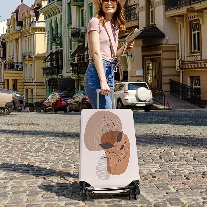 Travel Luggage Cover Suitcase Protector Fits 18-32 Inch Wheel Covers PatternedTravel Related Items Flower Luggage Protector Elastic L