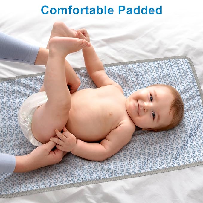Accmor Portable Diaper Changing Pad, Waterproof Baby Changing Mat, Foldable Portable Travel Changing Pads for Baby, Grey