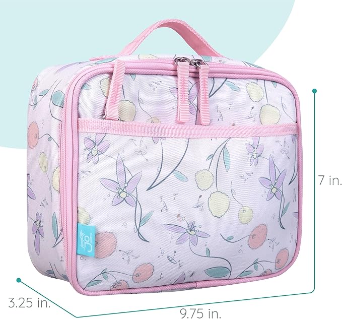 Wildkin JumpOff Jo Insulated Lunch Box – Durable, Reusable for Kids – Fairy Blossom