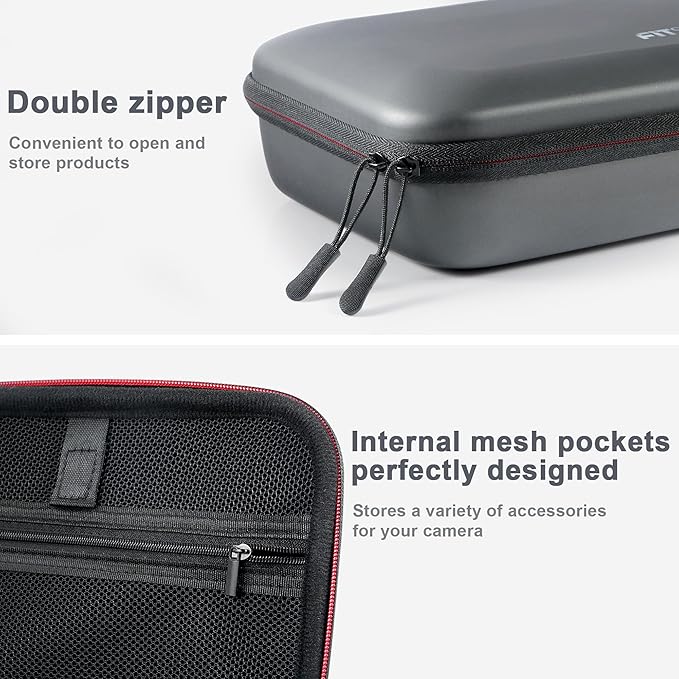 FitStill Carrying Protective Hard Shell Travel Storage Case Compatible with Go Pro Hero 13/12/11/10/9/8/7/6/5,Max, insta 360 X5 X4 X3 ONEX2,AcePro2/AcePro,DJI Action 5 Pro/4/3/2 Camera Accessories Kit