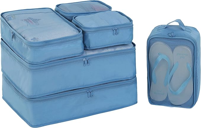 JJ POWER Travel Packing Cubes, Luggage Organizers with Shoe Bag
