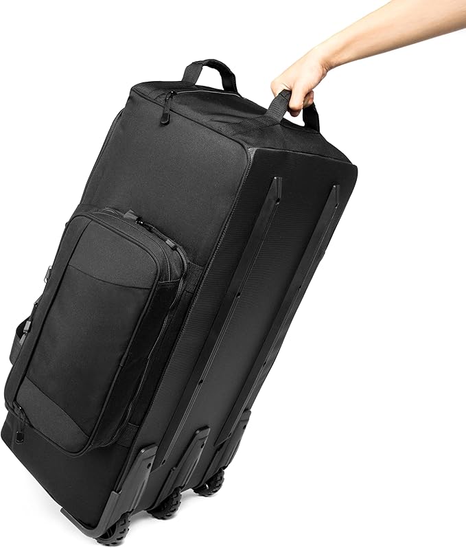 Mountain Land 120L Tactical Duffle Bag Rolling Duffle Bag with Wheels And Handle(Black)