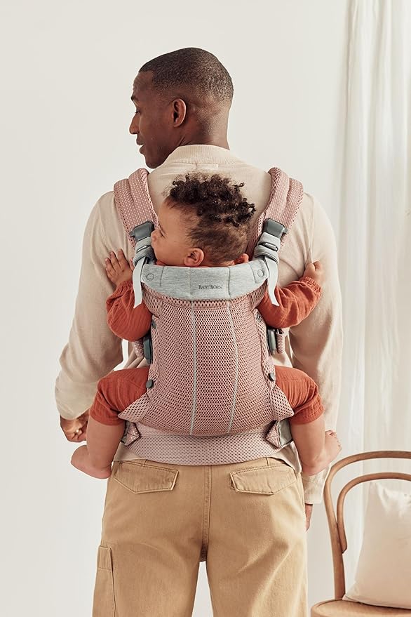 BabyBjörn Baby Carrier Harmony, Dusty Pink, 3D Mesh | 3-in-1 Ergonomic Baby Carrier; Newborn, Facing-in, Outward-Facing, and Back Carrying Positions Supported (7-40 lbs), Newborn to Toddler