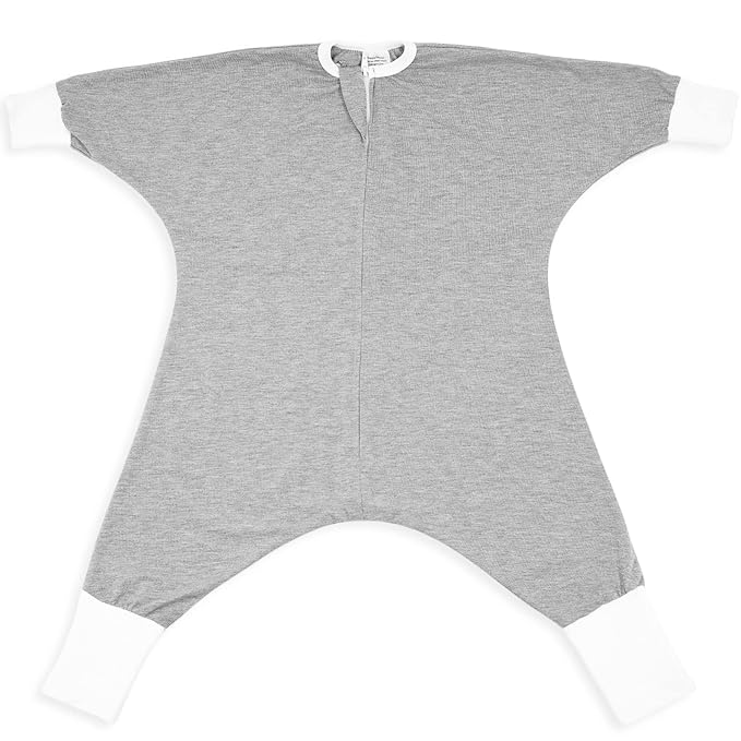 SleepingBaby Flying Squirrel Toddler Pajamas with Practical Zipper for Quick Diaper Changes and Travel Comfort - Heather Grey - 12-24 Months