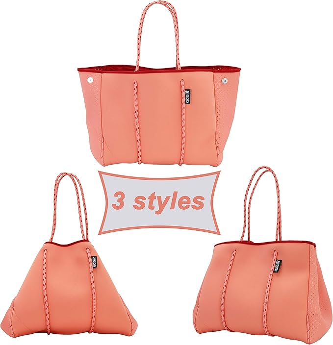 QOGiR Neoprene Multipurpose Beach Bag Tote with Inner Zipper Pocket … … … …