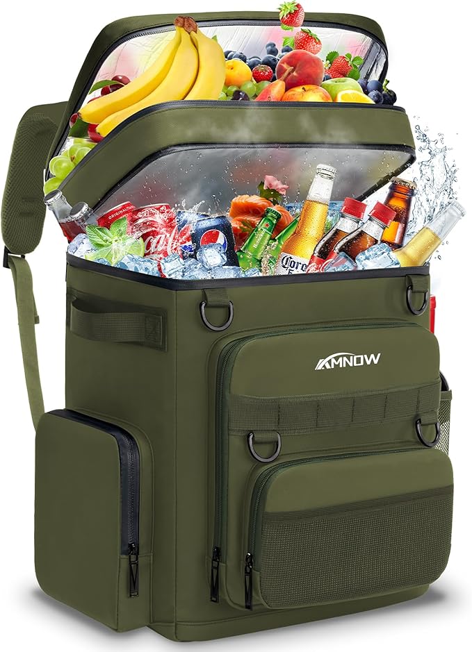 Backpack Cooler Insulated Leak Proof for Men Women 50 Cans Soft Cooler Backpack Insulated Waterproof Large Capacity Coolers Bag Portable for Lunch Camping Travel Picnic Hiking