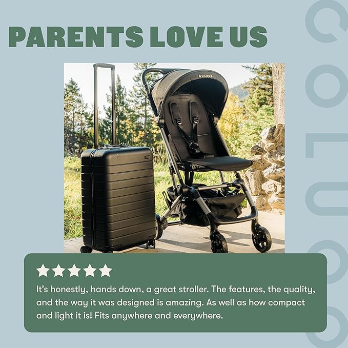 Colugo Compact Stroller - One Hand Fold Lightweight, Travel, Toddler, Airplane, Foldable Stroller with Rain Cover, Backpack and Cup Holder (Olive)