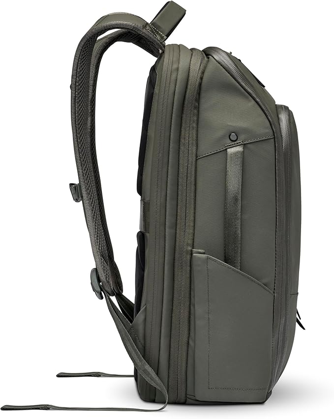 NOMATIC 14L Travel Pack - Water Resistant Laptop Bag - TSA-Ready Expandable Backpack (Olive)