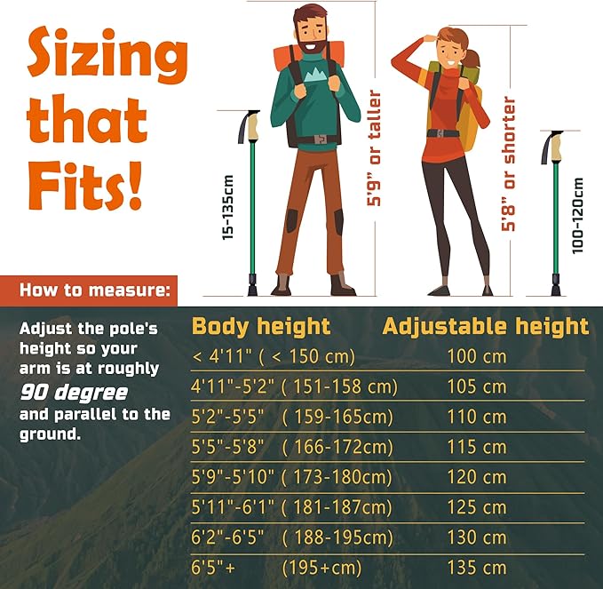 Trekology Trek-Z Collapsible Hiking & Trekking Poles - Balance Support for Seniors, Women, and Men, 2pc Per Set