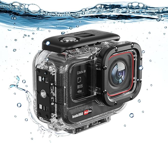 Underwater Dive Case for Insta360 Ace Pro/Ace, 60M/196FT Waterproof Case, Protective Diving Water Housing Cover Shell for Insta360 Ace Pro Action Camera, for Insta360 Ace Pro Accessories