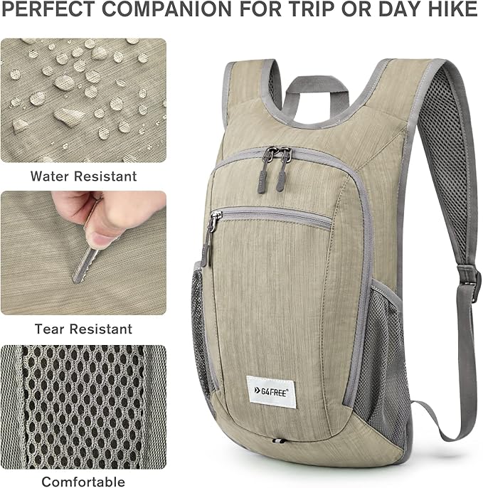 G4Free 10L/15L Hiking Backpack Lightweight Packable Hiking Daypack Small Travel Outdoor Foldable Shoulder Bag